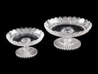Eight Cut-Glass Cake Stands