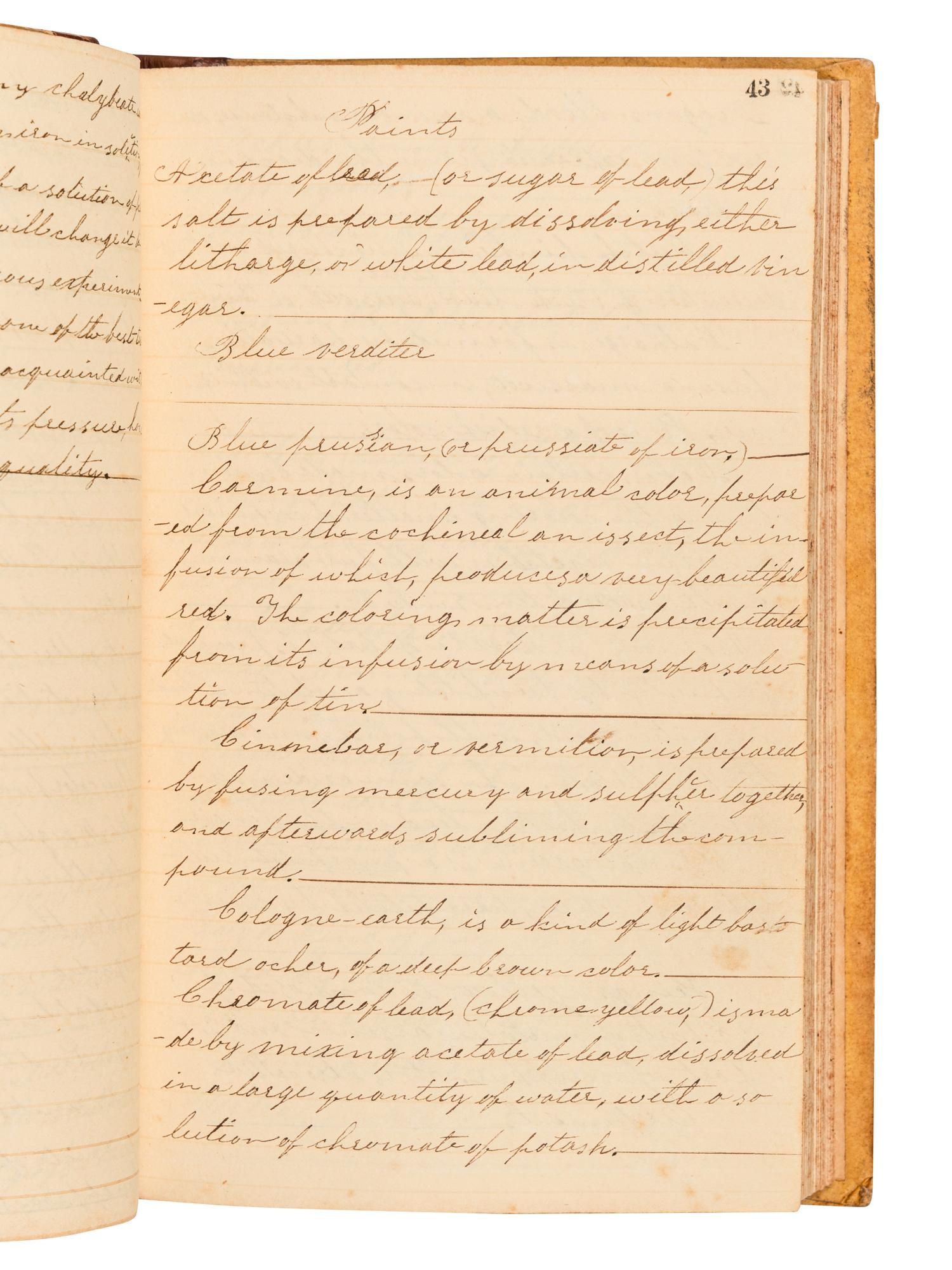 [MANUSCRIPTS – REMEDIES]. Manuscript home maintenance and home remedy guide. Jamestown, NY, 1832.