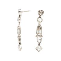 PLATINUM AND DIAMOND EARRINGS