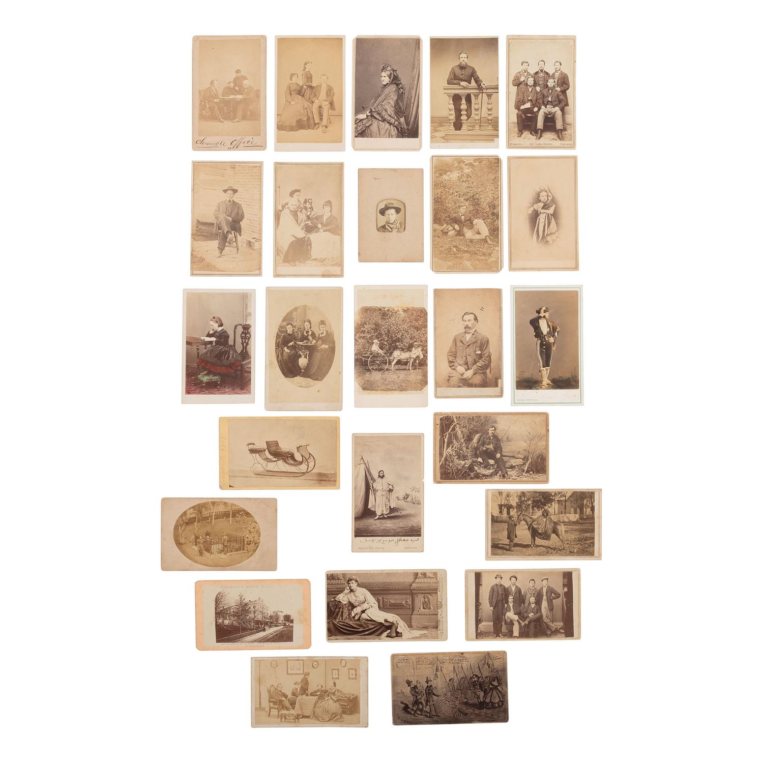[Early Photography] Group of 80 Carte de Visites of American and European Subjects