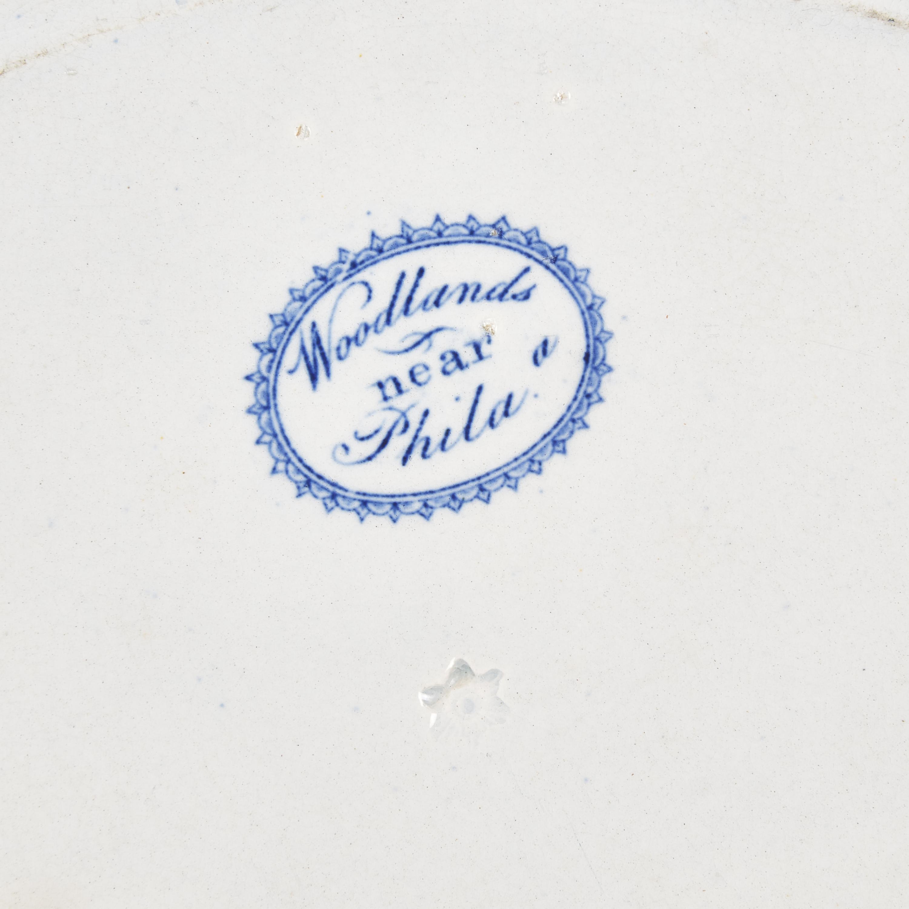 A Group of Staffordshire Historical Blue Woodlands Near Philadelphia Transferware , Joseph Stubbs, Burslem. 1790-1829