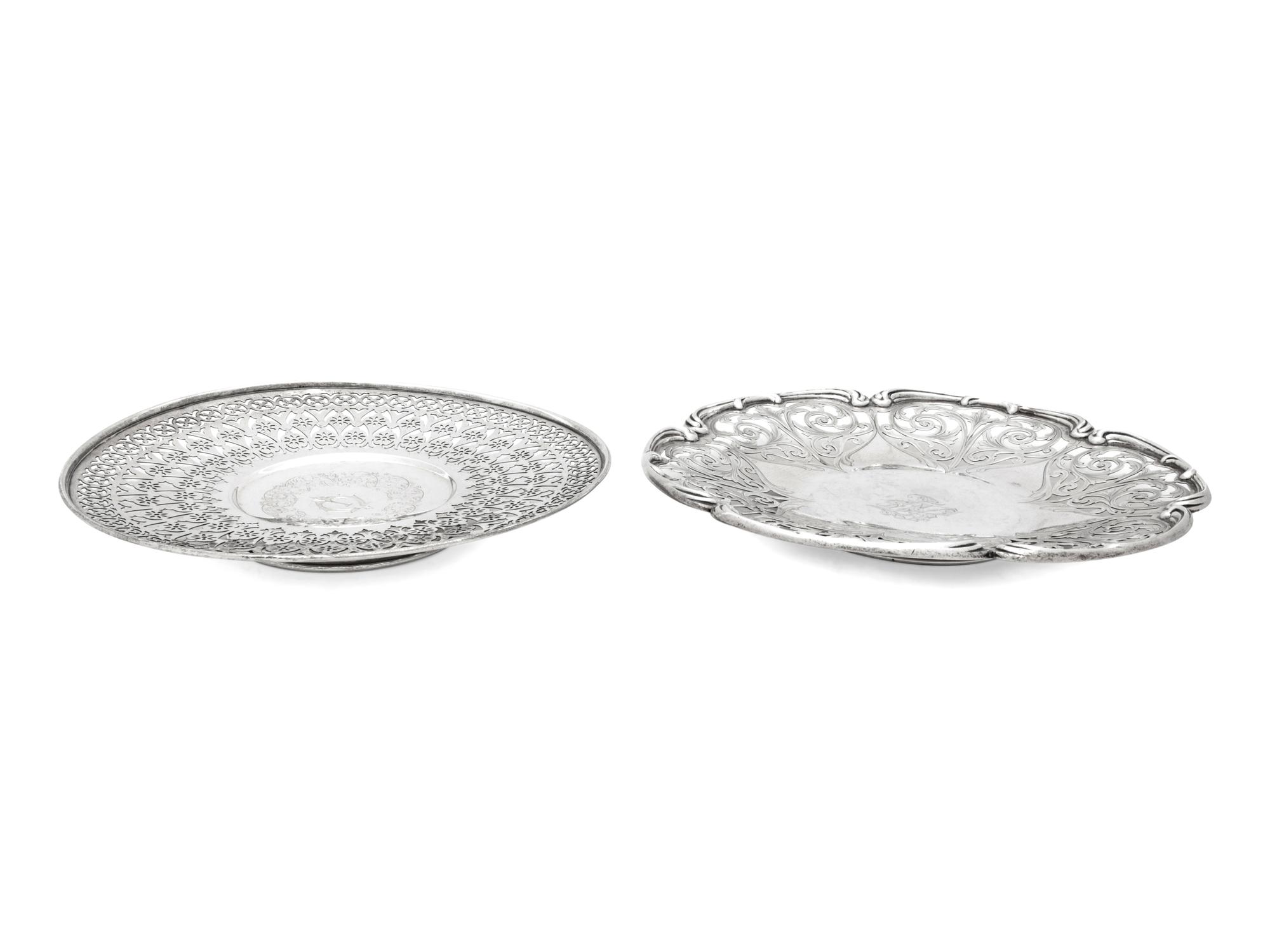 A Group of American Silver Cake Dishes