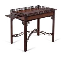 A Baker Chinese Chippendale Style Mahogany Tea Table