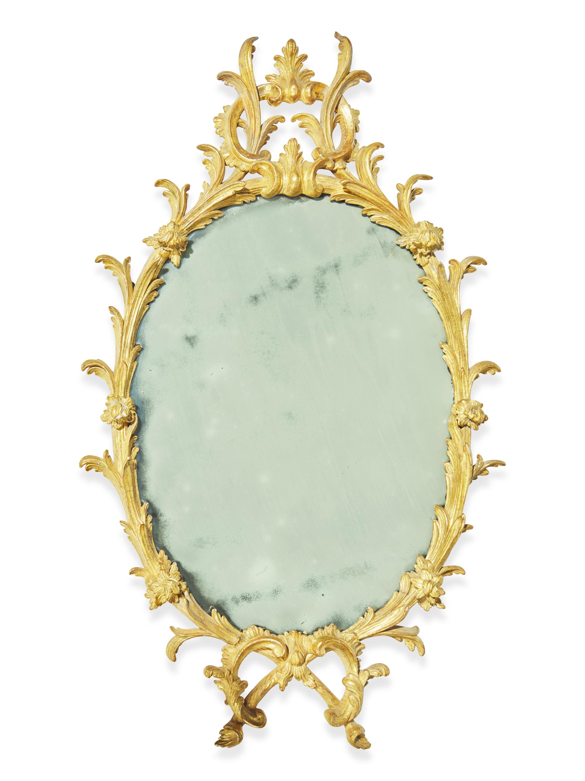 A George III Carved Giltwood Mirror