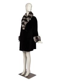 Sheared Mink Jacket with Chinchilla Trim and Fur Scarf