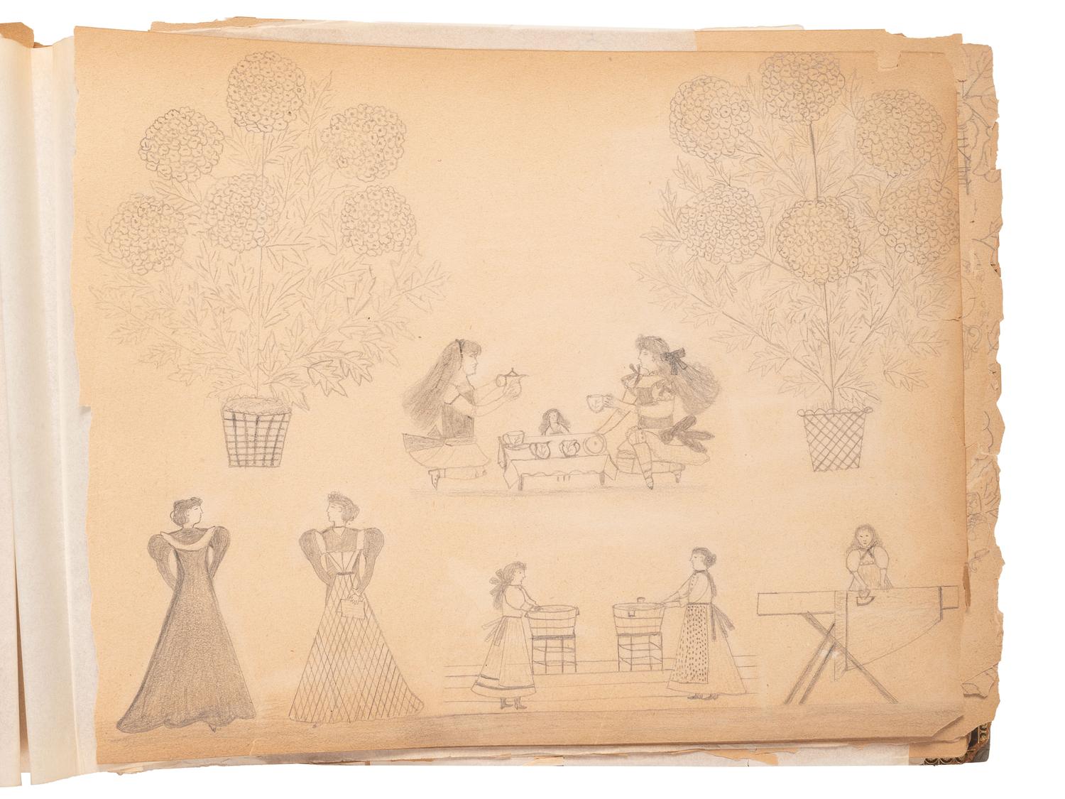 "Drawings Presented to Rev. Pius Boehm by His Little Indian Children." [Crow Creek Reservation, South Dakota.] 4 May 1899.