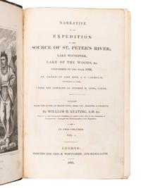 KEATING, William H. (1799-1840). Narrative of an Expedition to the Source of St. Peter's River. London: Geo. B. Whittaker, 1825.