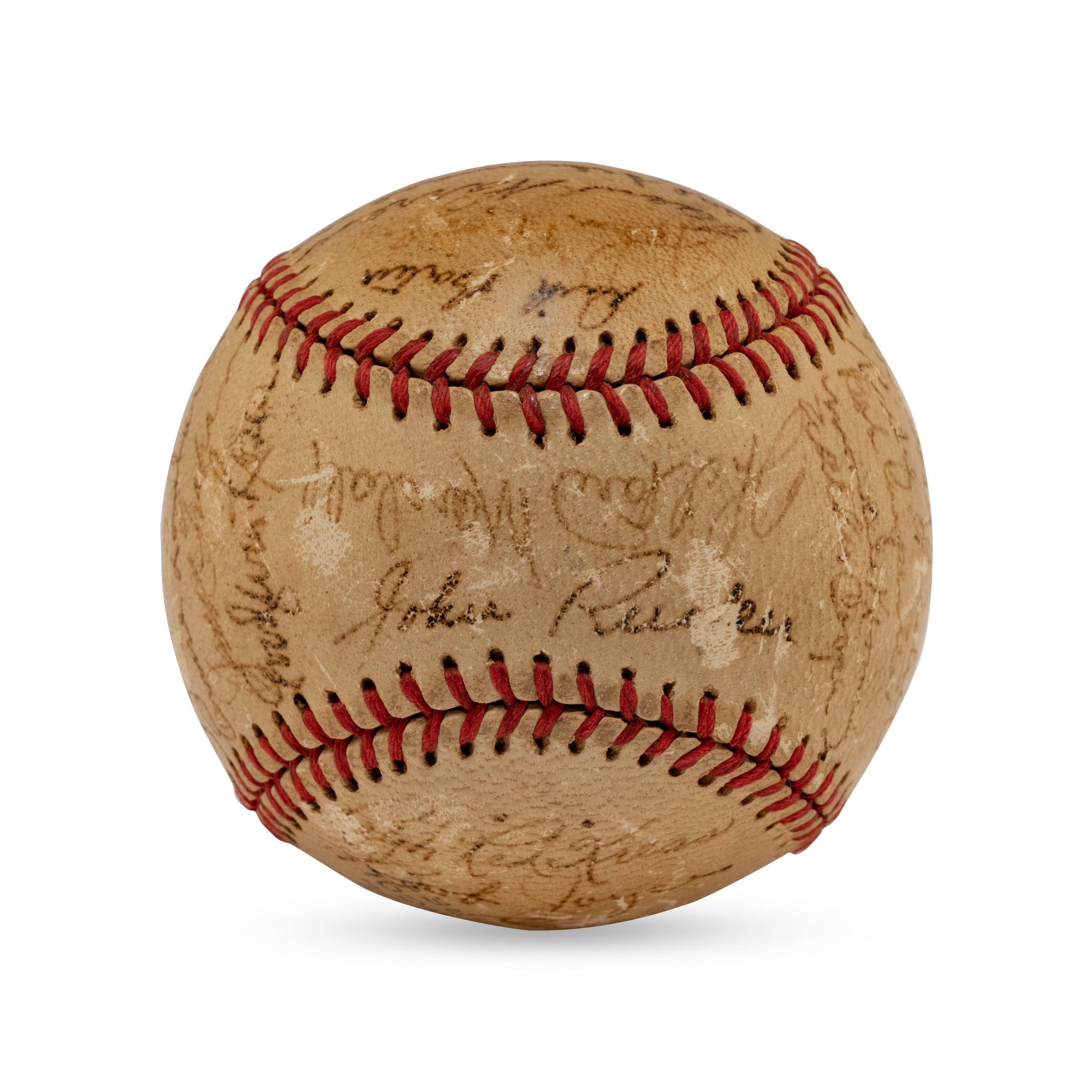 A 1946 New York Giants Team Signed Autograph Baseball Featuring Mel Ott and Johnny Mize