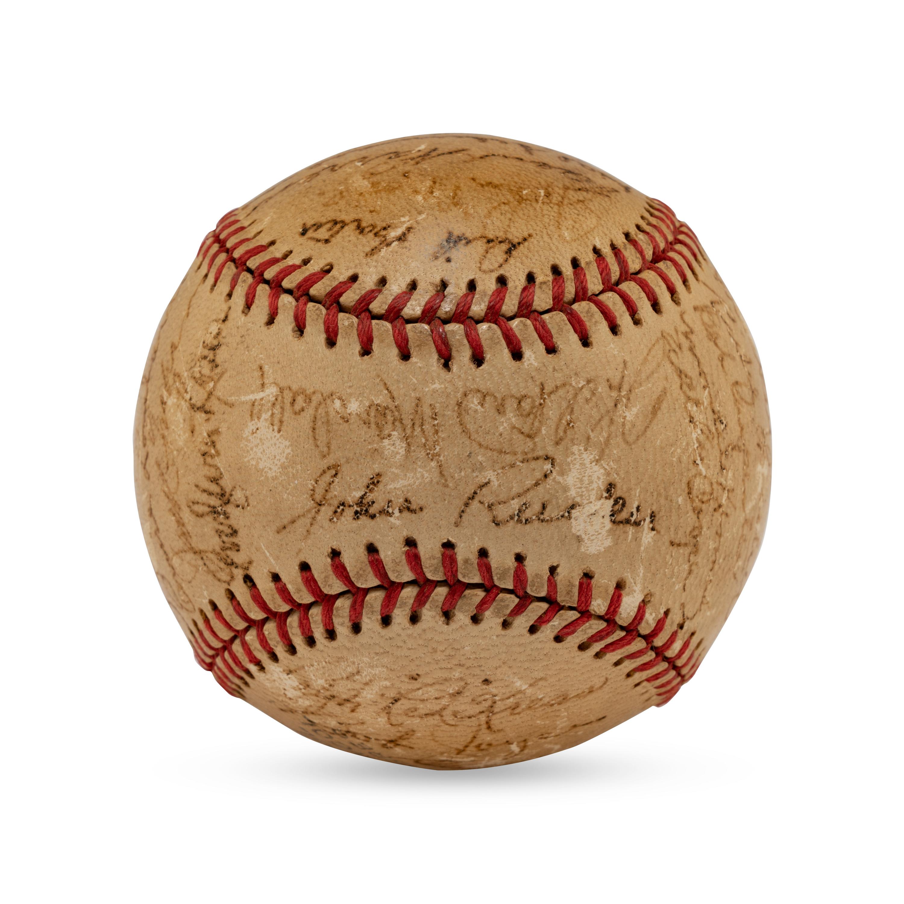A 1946 New York Giants Team Signed Autograph Baseball Featuring Mel Ott and Johnny Mize