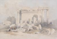 David Roberts, (British, 1796-1864), Karnac, Temple of Aboo Simbel, Dendera, El Kasne and Temple of Baalbec (five works)