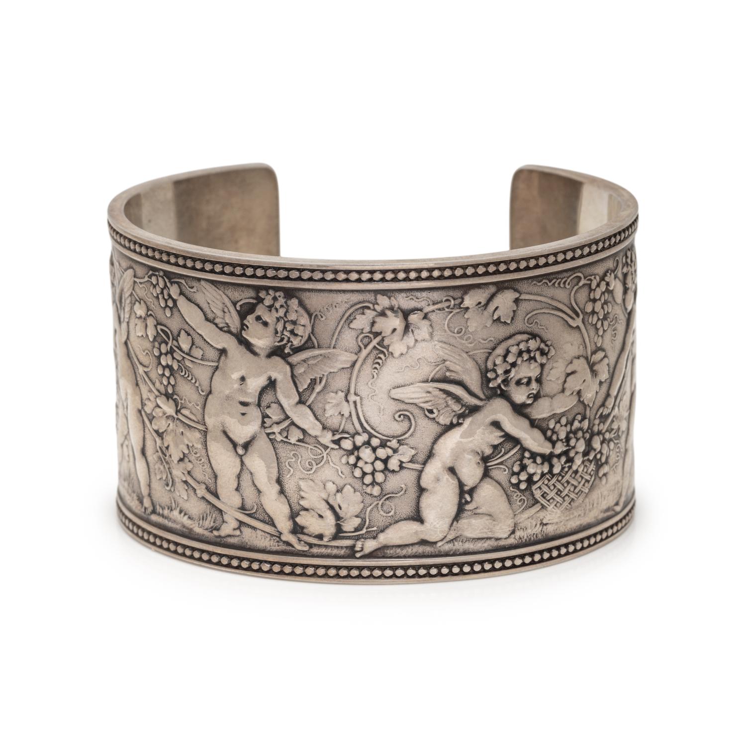 TIFFANY & CO., STERLING SILVER MAKERS ANGEL CUFF BRACELET