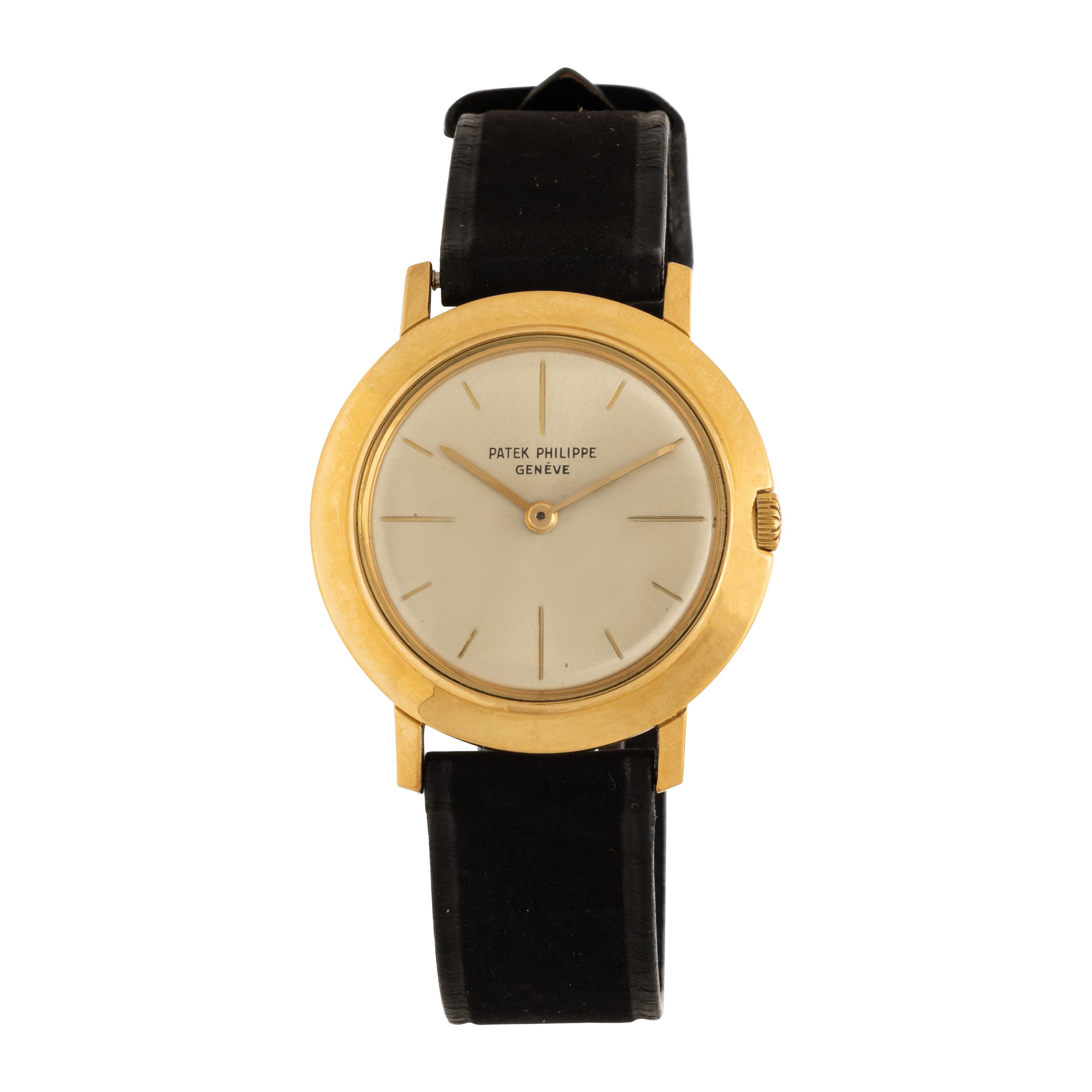 Patek Philippe, 2595, 18K Yellow Gold 'Disco Volante' 'Calatrava' Watch