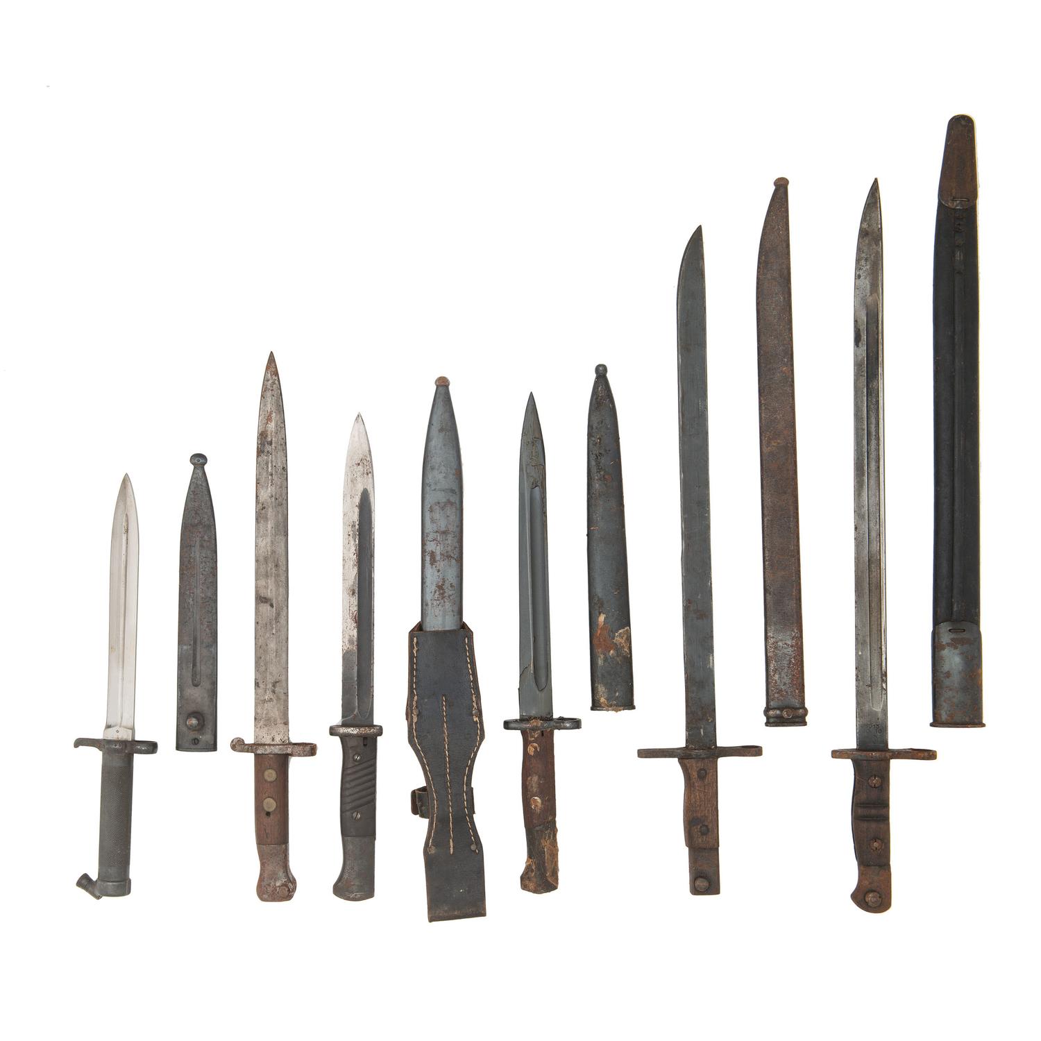 Lot of 6 Assorted WWII-era International Bayonets
