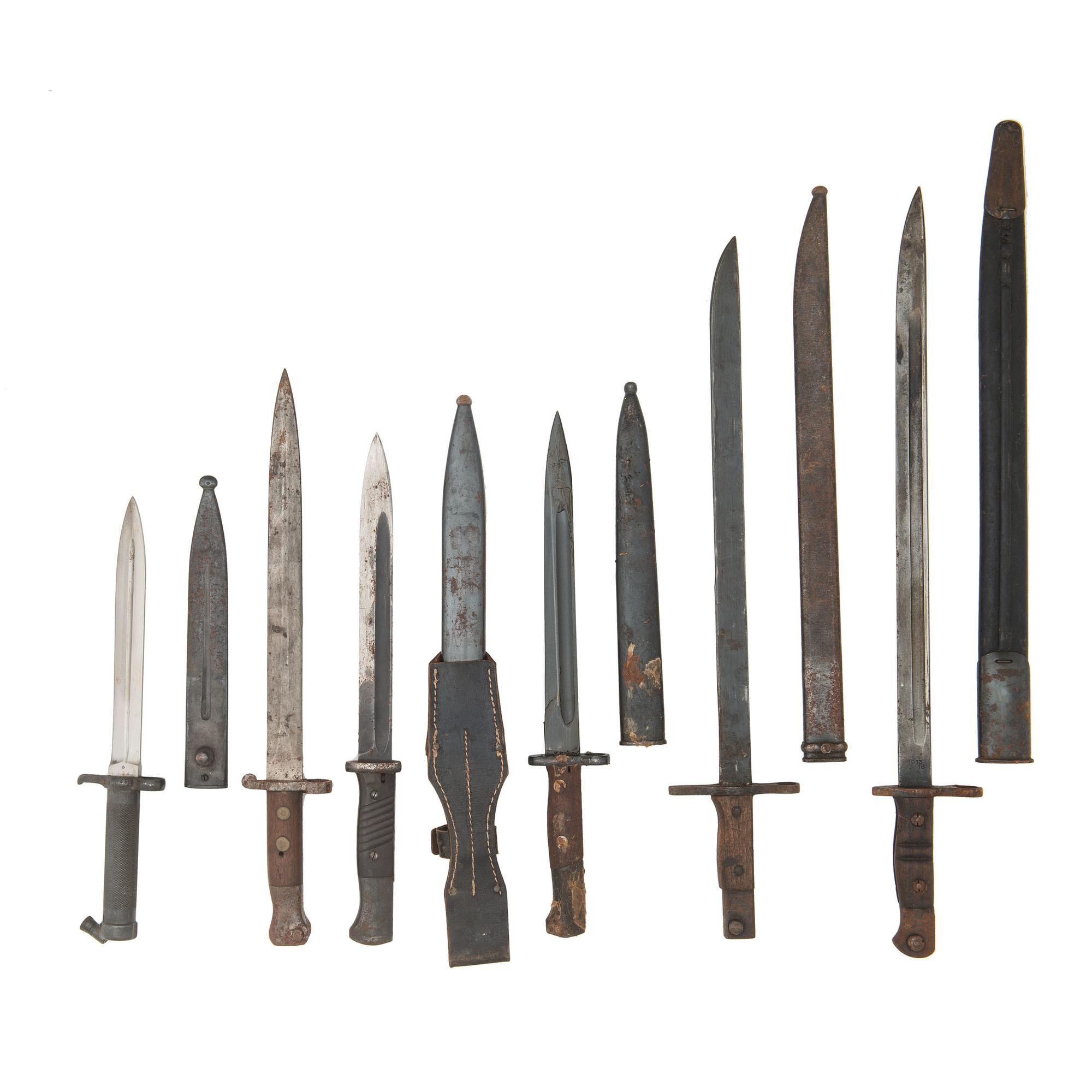 Lot of 6 Assorted WWII-era International Bayonets