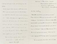 SCHWEITZER, Albert. Autographed letter signed ("Albert Schweitzer"), to Reverend R.F. Rattray, Lausanne, Switzerland, 23 September 1955
