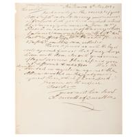 Charles Carroll of Carrollton, Signer of the Declaration of Independence, ALS, Plus