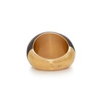 VAN CLEEF & ARPELS, YELLOW GOLD AND CARVED WOOD RING