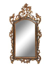 An Italian Baroque Style Giltwood Mirror