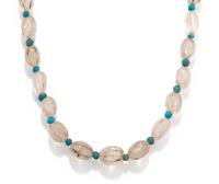 A Western Asiatic Rock Crystal and Faience Bead Necklace