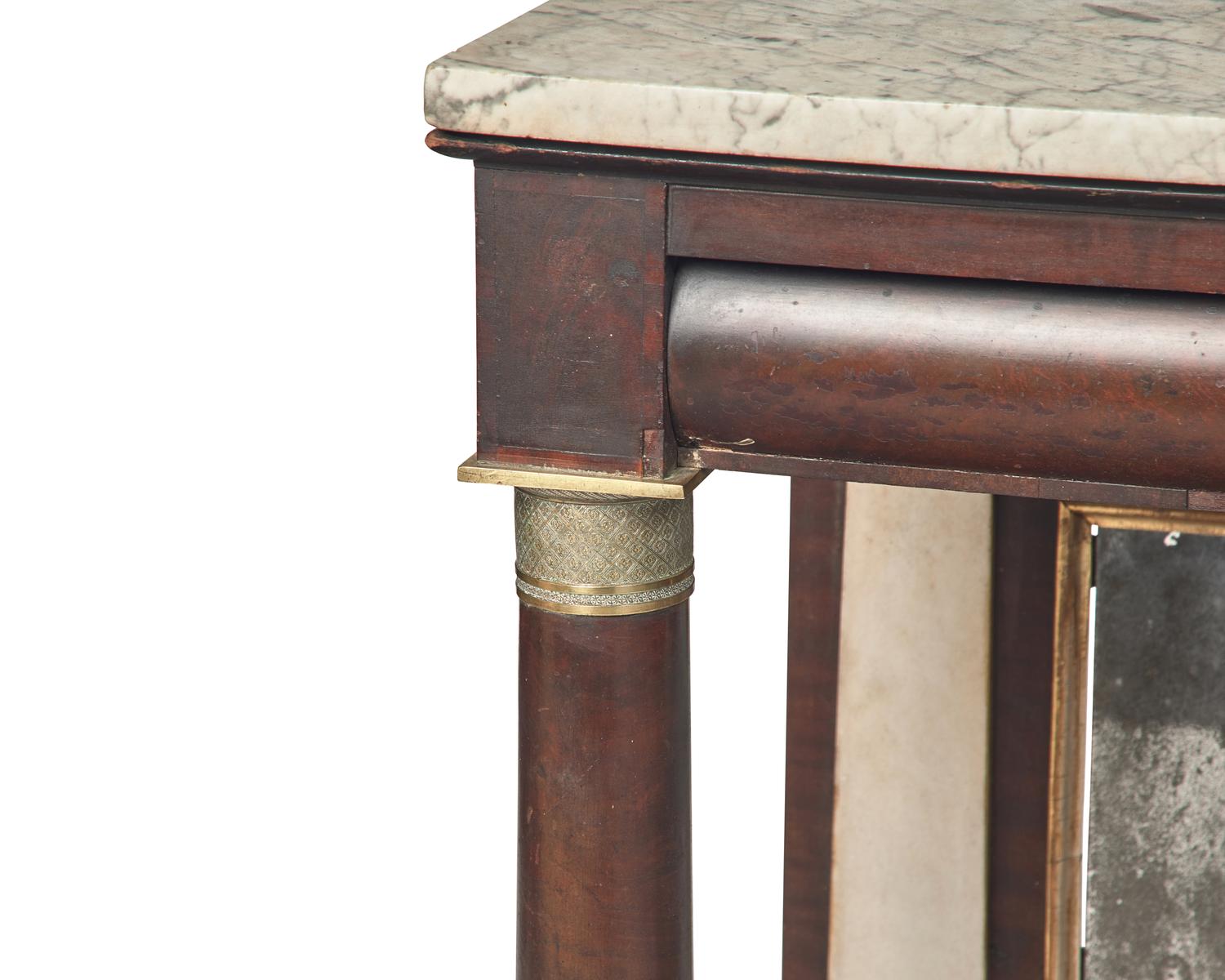 A Classical Stencil-Decorated Mahogany Pier Table
