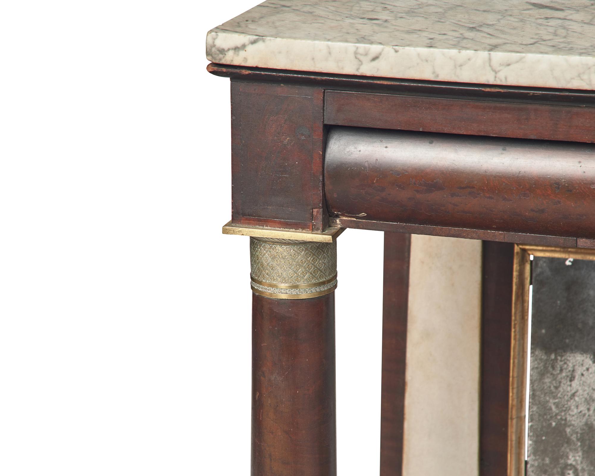 A Classical Stencil-Decorated Mahogany Pier Table