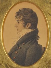 Attributed to Thomas Birch (English born American 1779-1851) — Silhouette Portrait of John Clemm (1780-1814)