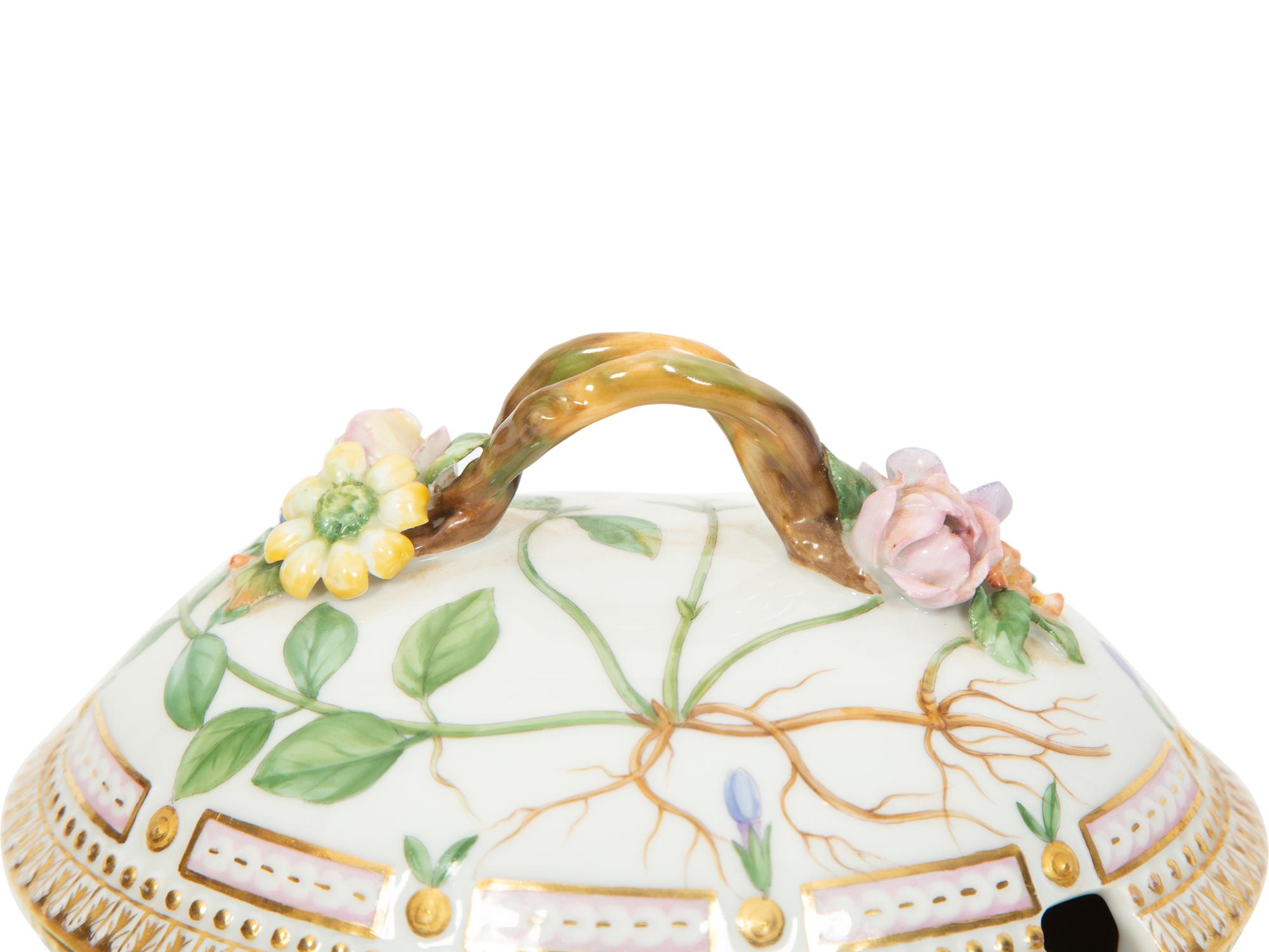 Five Royal Copenhagen Flora Danica Porcelain Table Articles