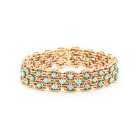 YELLOW GOLD AND TURQUOISE BRACELET