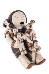Mary Francis Herrera (Cochiti, 1935-1991) Polychrome Storyteller Height 6 inches