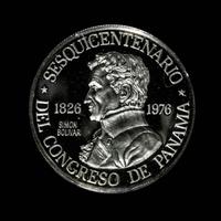 A 1976 Republic of Panama Issued Franklin Mint Struck B150 Platinum Proof