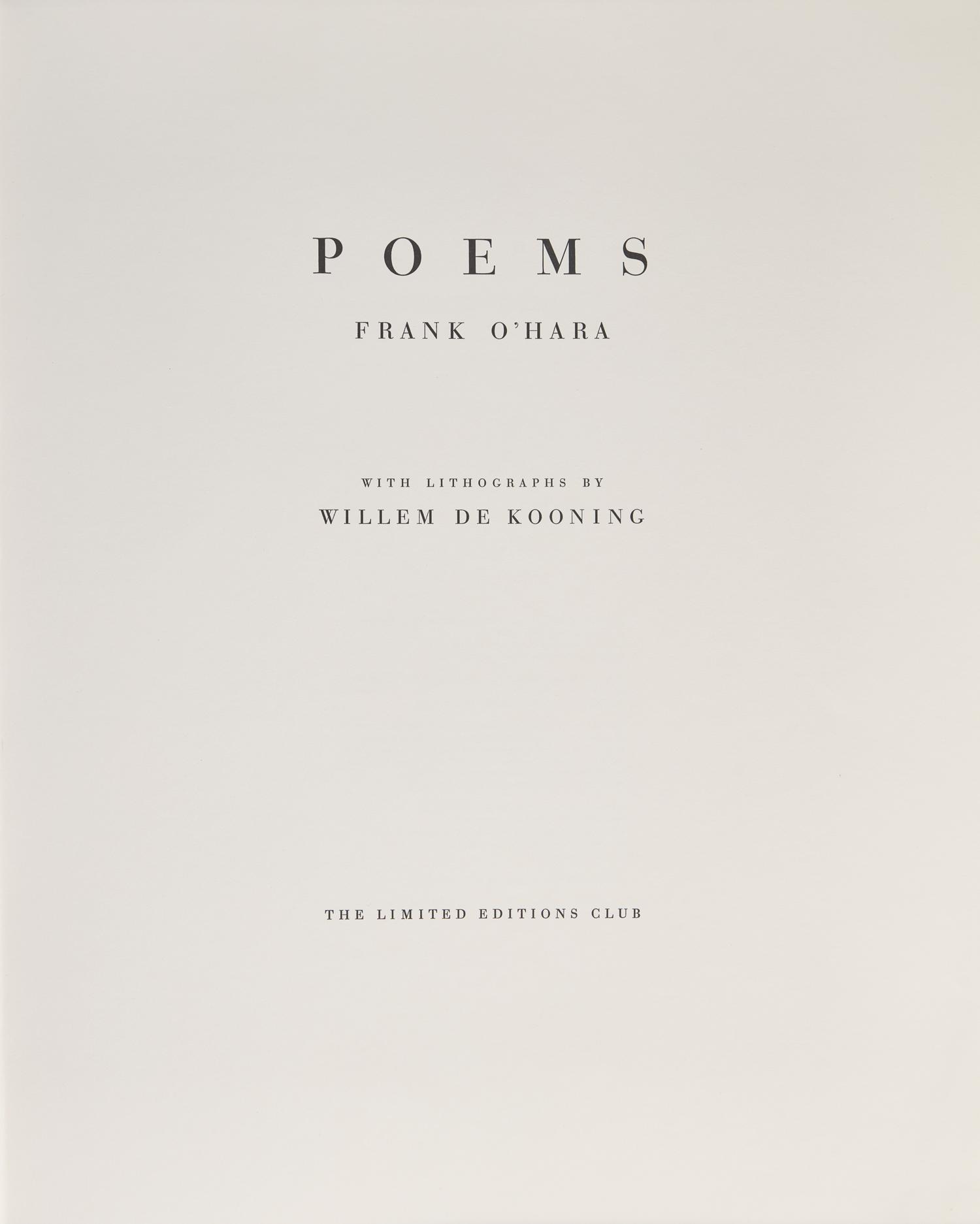 [Limited Editions Club] O'Hara, Frank. Poems