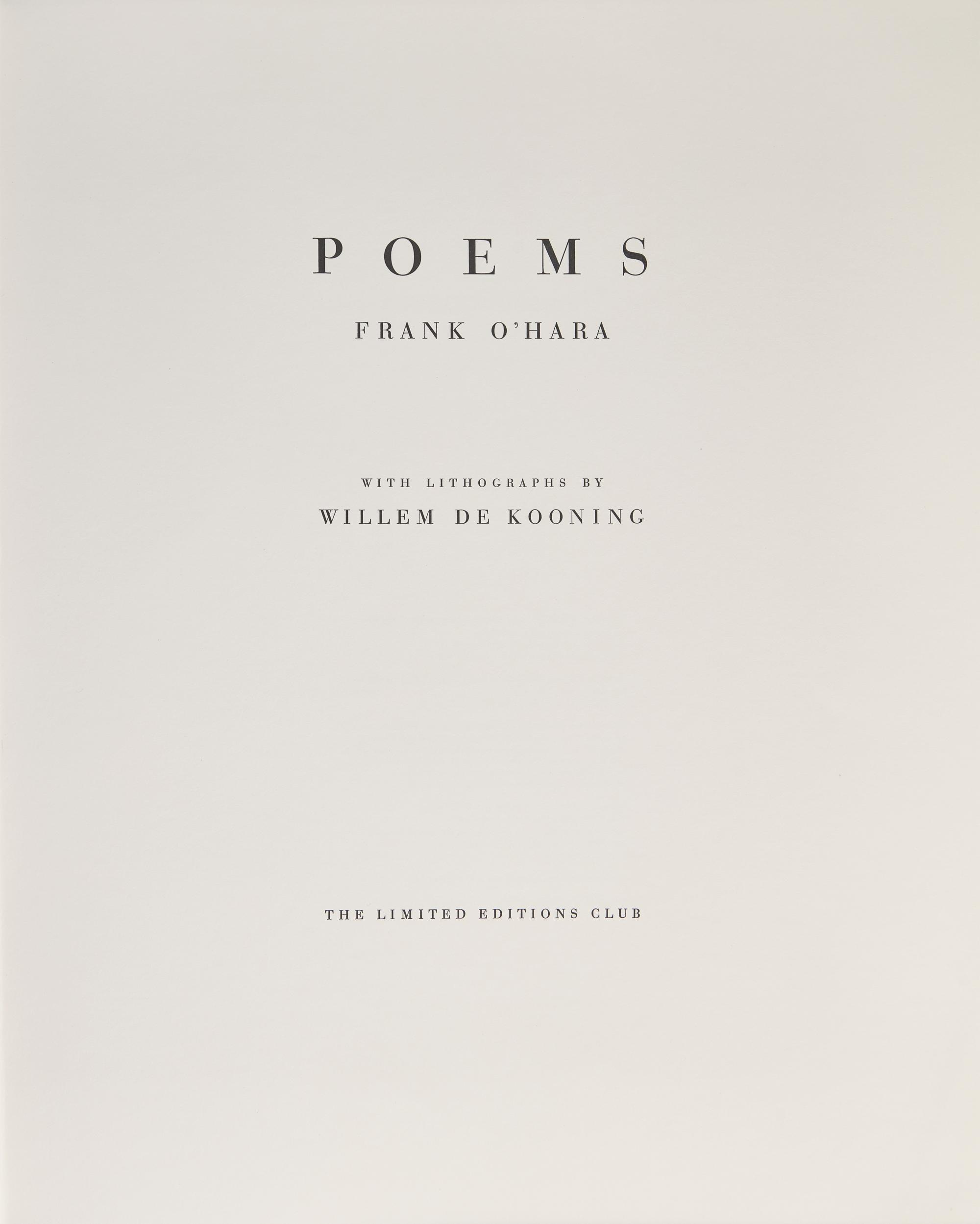 [Limited Editions Club] O'Hara, Frank. Poems