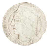 A Collection of Six Italian Marble Bas Relief Profile Portrait Plaques