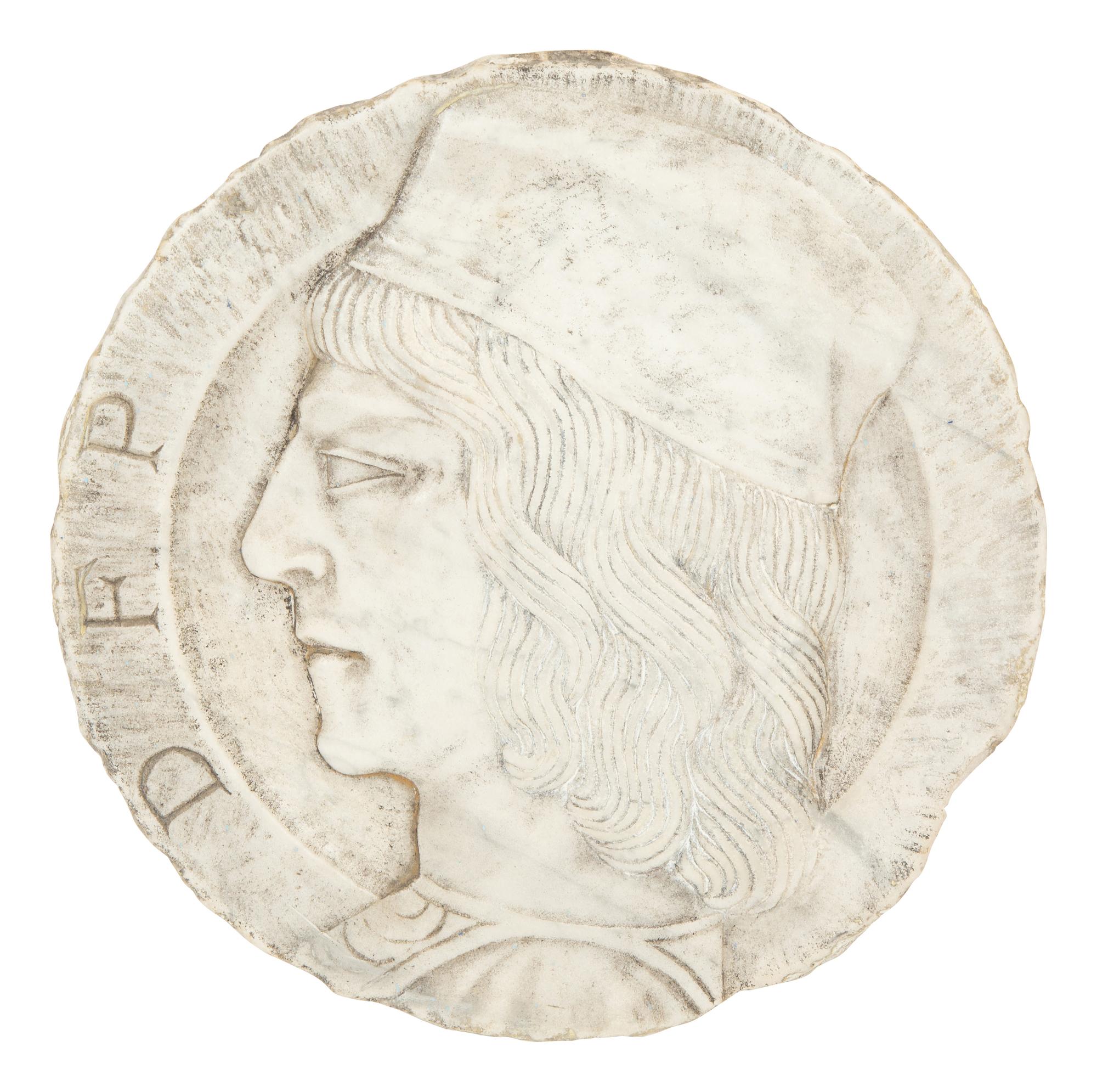 A Collection of Six Italian Marble Bas Relief Profile Portrait Plaques