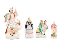 A Group of Eight Staffordshire Figures