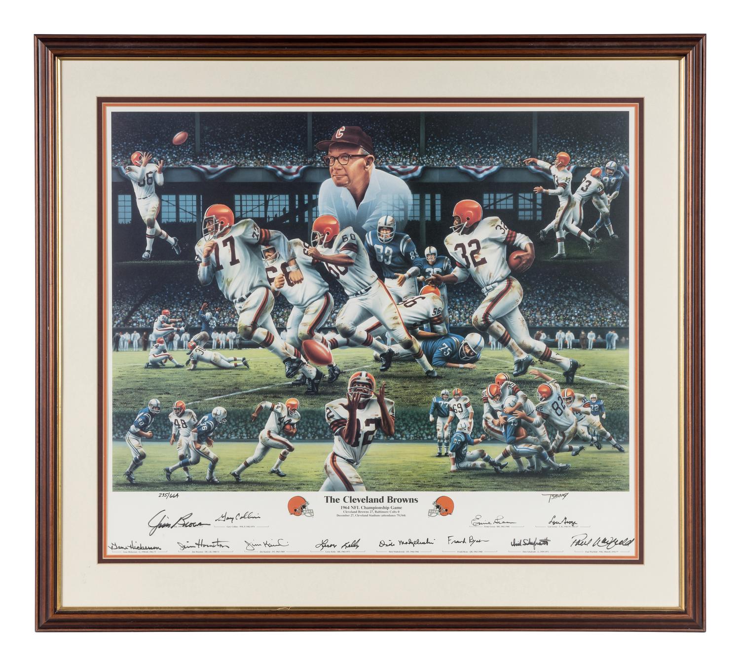 A 1964 NFL Champion Cleveland Browns Signed Limited Edition Autograph Print