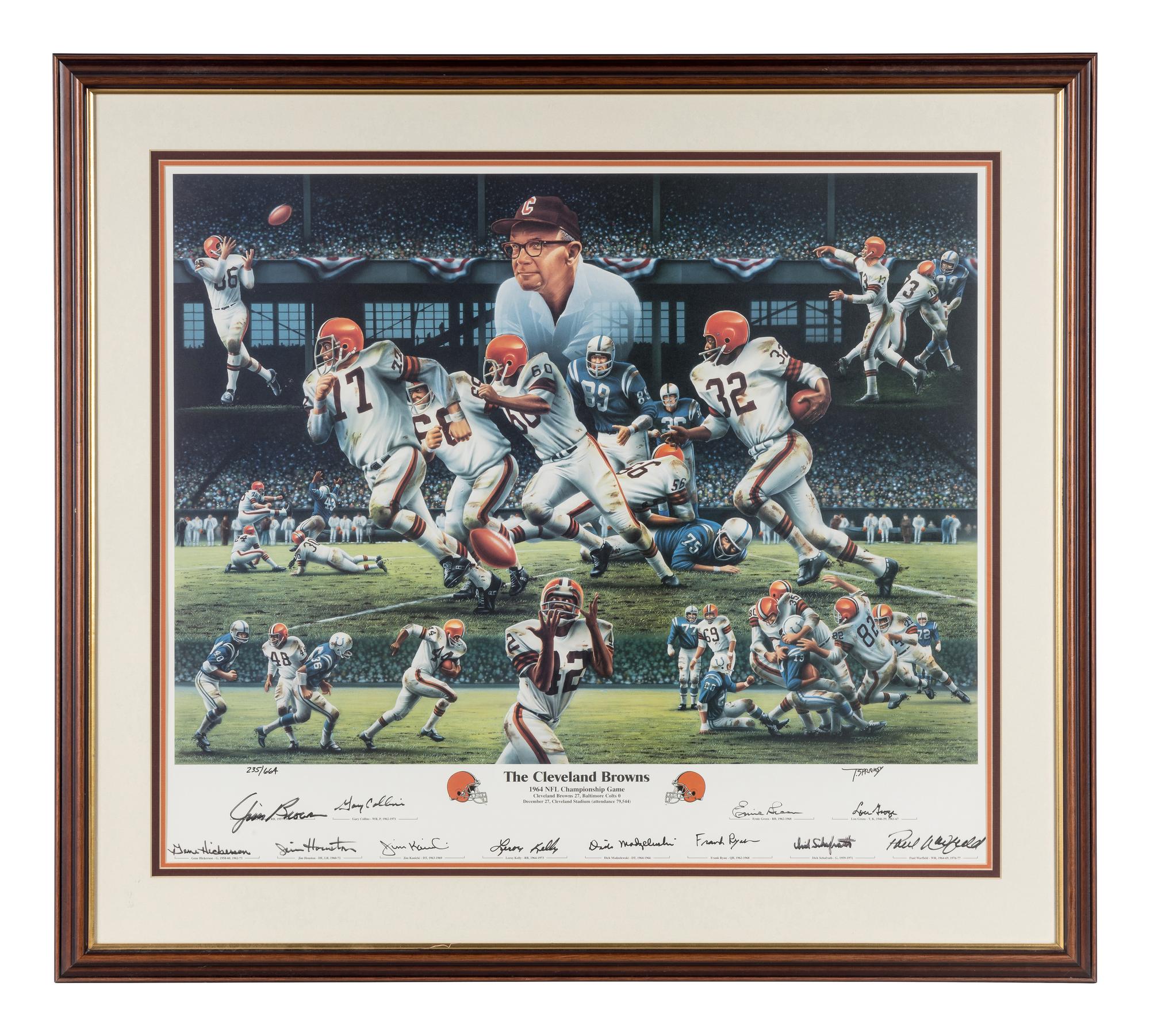 A 1964 NFL Champion Cleveland Browns Signed Limited Edition Autograph Print