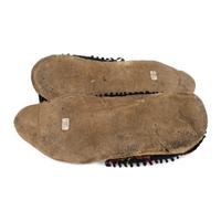 Haudenosaunee Quilled and Embroidered Hide Moccasins