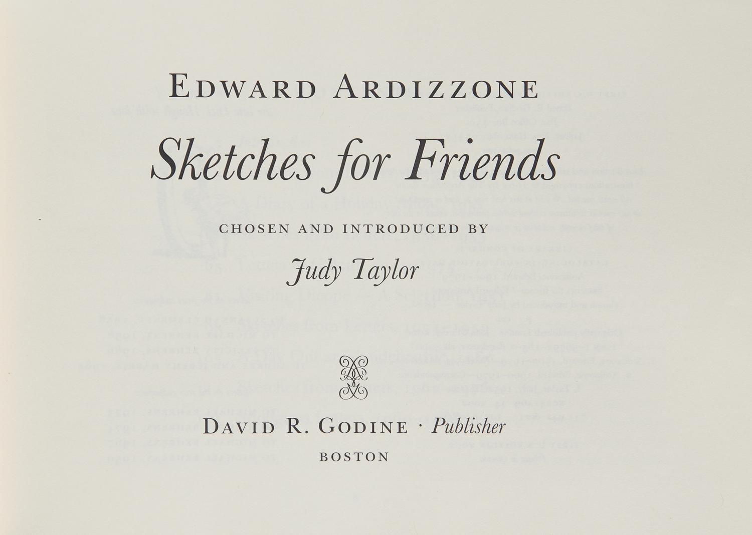 [Children's & Illustrated] Ardizzone, Edward. Group of 2 Autograph Letters