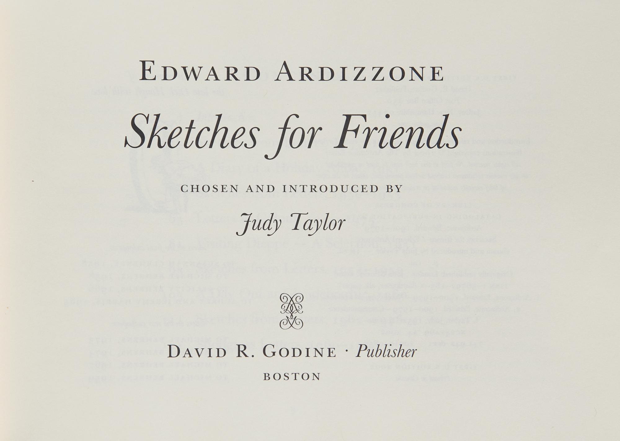[Children's & Illustrated] Ardizzone, Edward. Group of 2 Autograph Letters