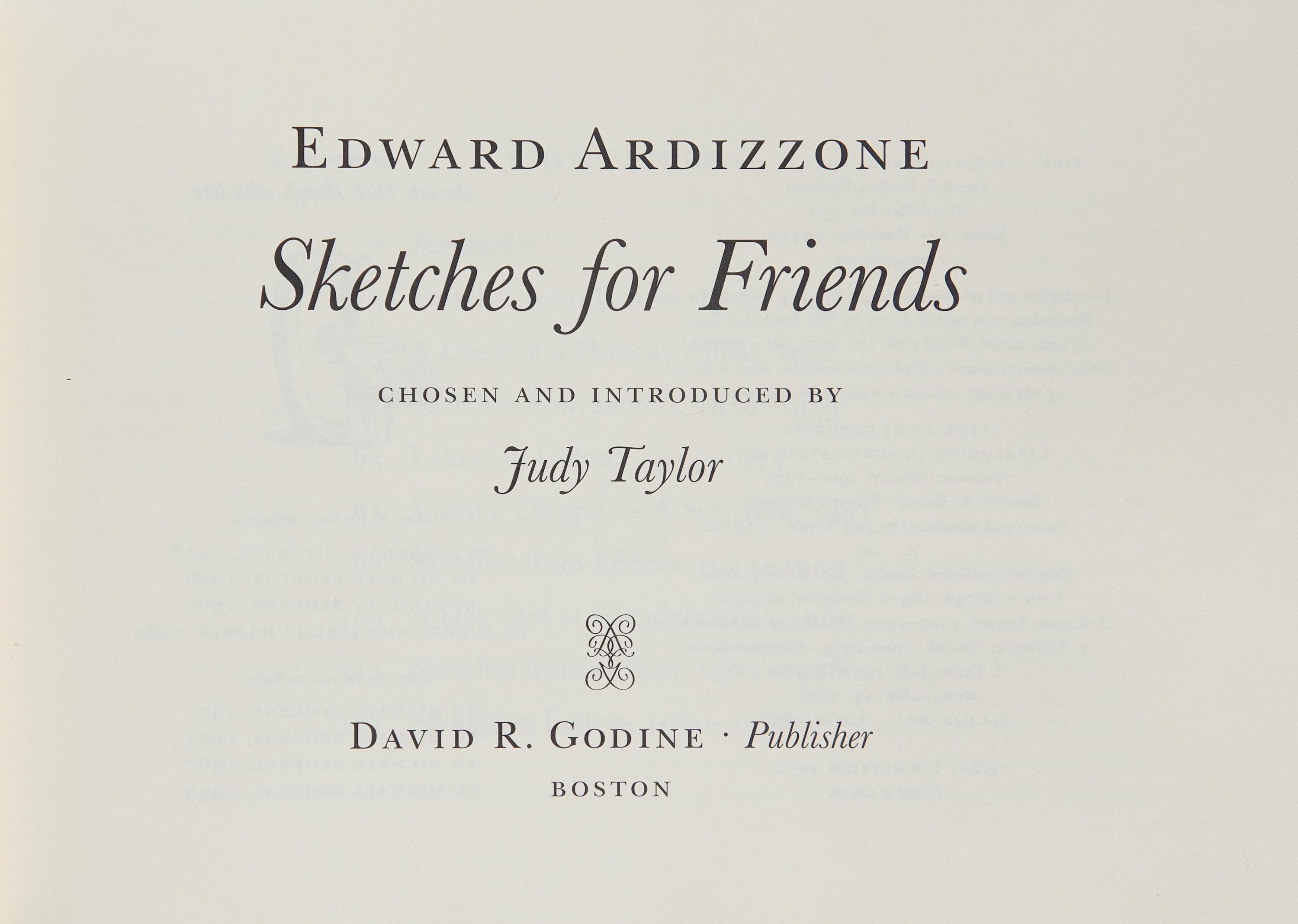 [Children's & Illustrated] Ardizzone, Edward. Group of 2 Autograph Letters