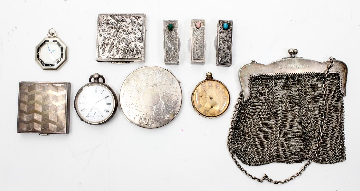 A Collection of Ten Decorative Articles Width of widest 5 1/2 inches.