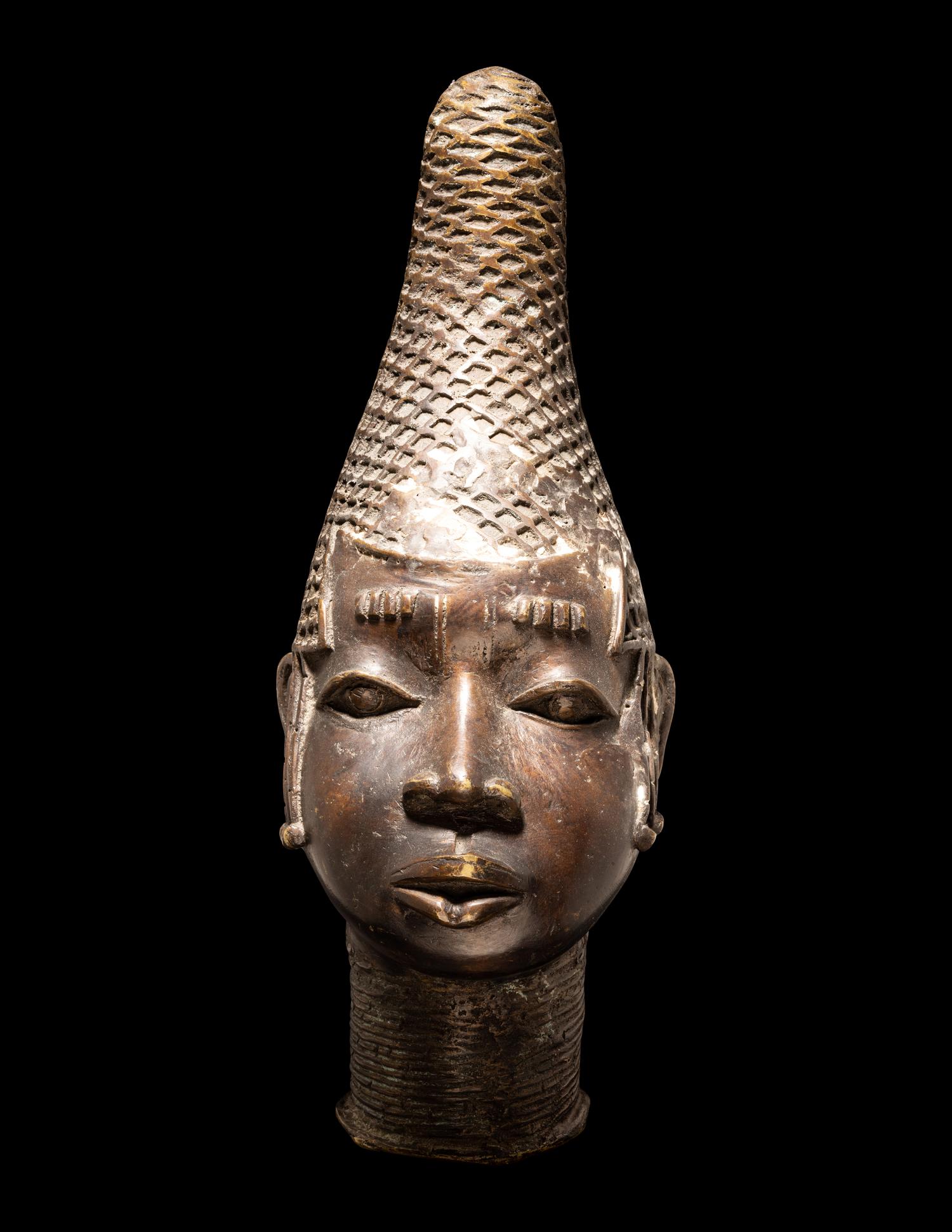 A Benin Style Bronze Female Bust