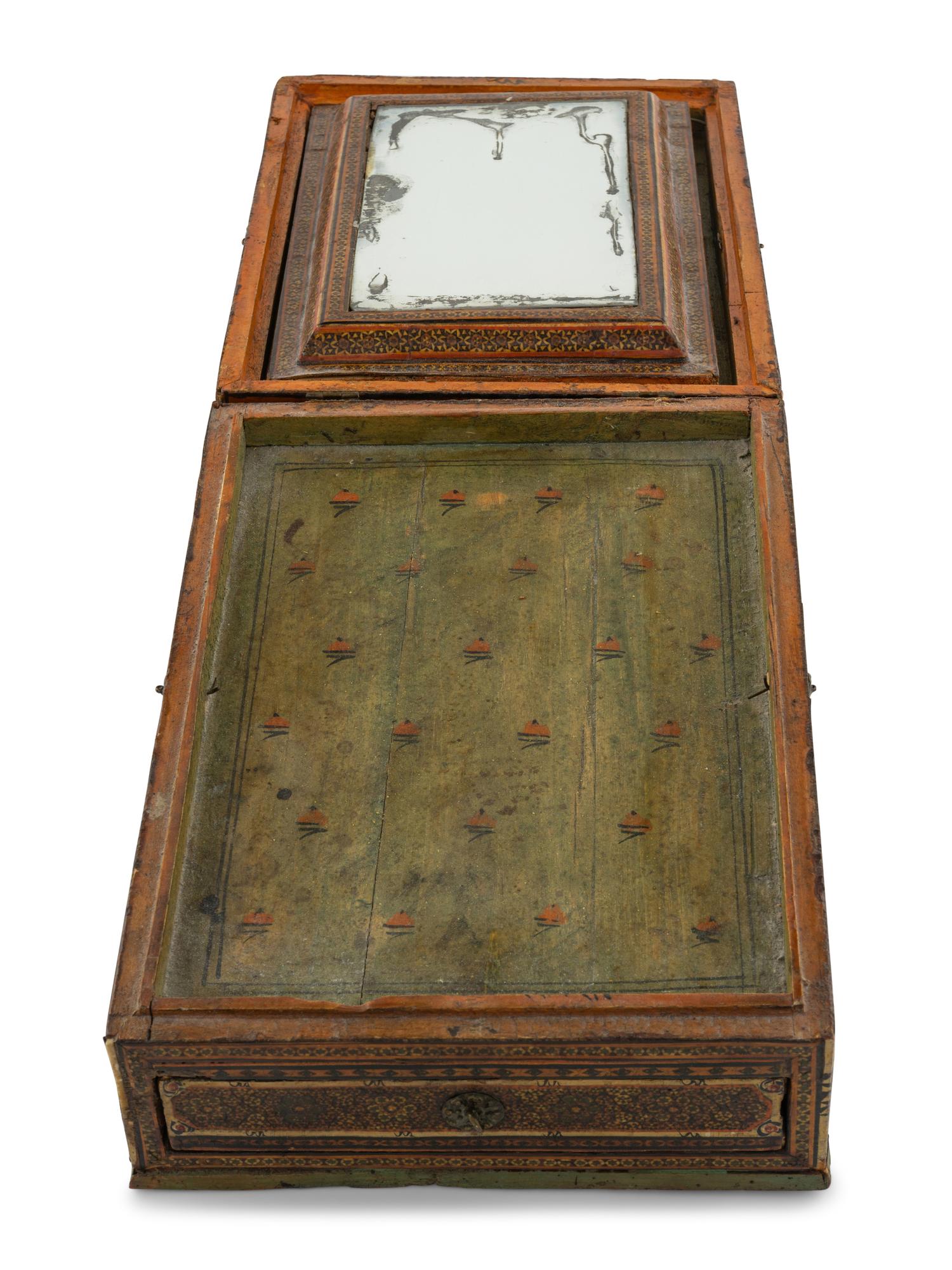 A Levantine Marquetry Dressing Mirror