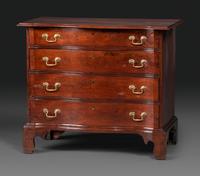 A Chippendale Mahogany Serpentine Chest of Drawers