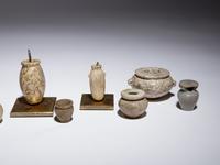 Twelve Egyptian Alabaster, Breccia and Other Stone Vessels