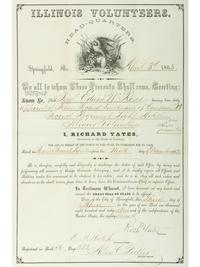 [CIVIL WAR]. Illinois Volunteers appointment for Sergeant Edwin W. Ross, Battery B, Illinois 2nd Light Artillery.