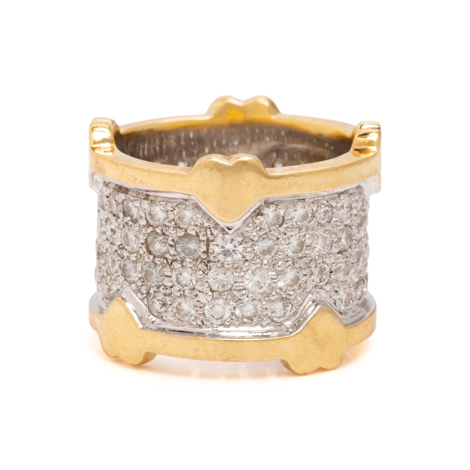 Diamond and Bicolor Gold Ring