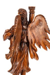 A Pair of Italian Carved Wood Figural Torchères