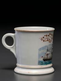 A Ship Captain's Porcelain Occupational Shaving Mug